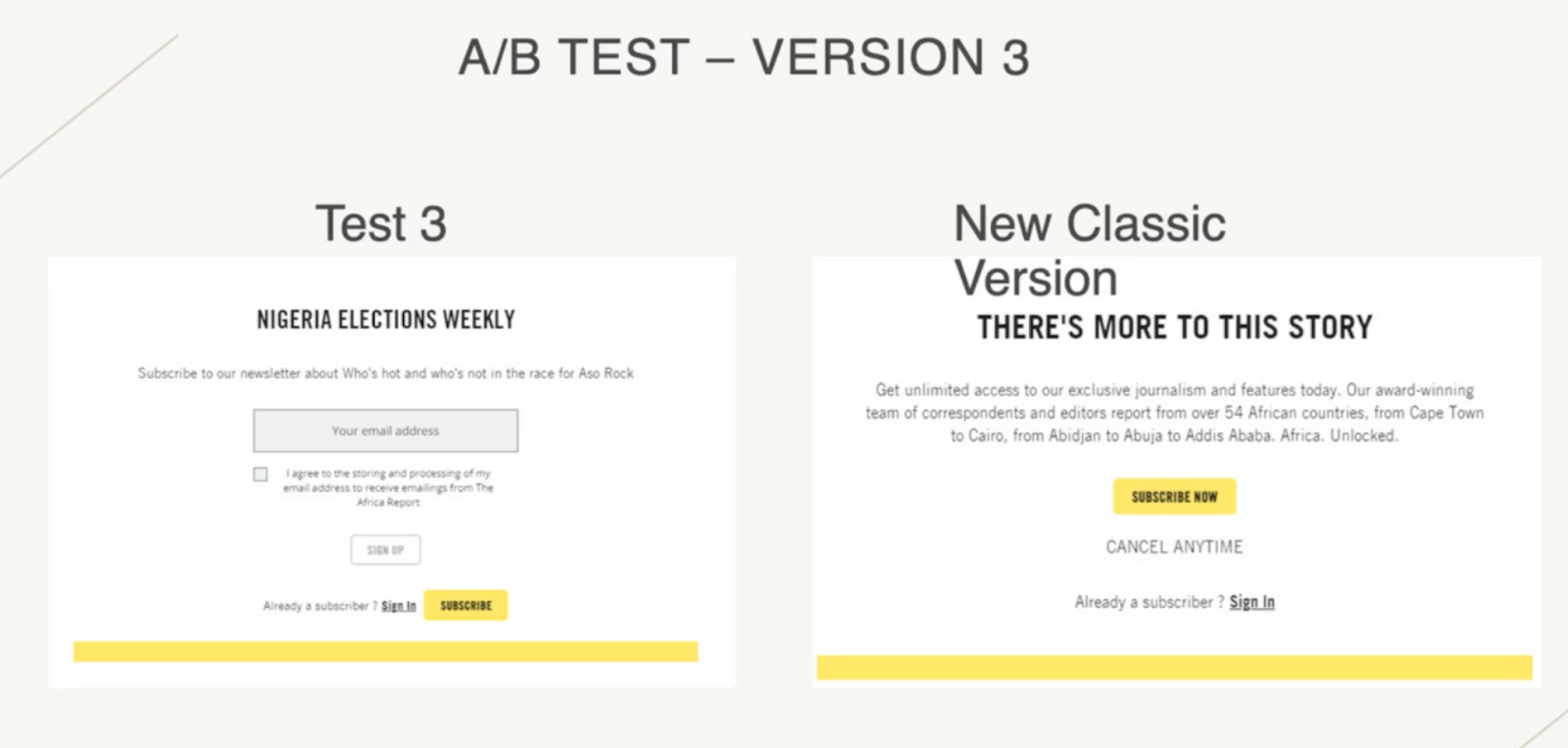 Test d’une stratégie de conversion douce et d'acquisition ciblée d'abonnés
